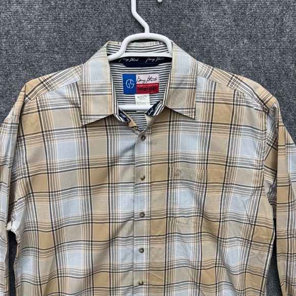 Mens George Straight Wrangler cowboy button up shirt long sleeve size XL - Picture 3 of 4